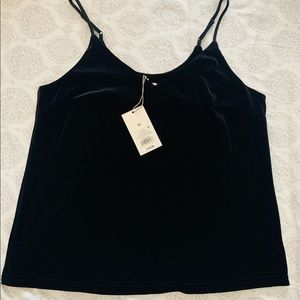 NWT Black Velvet Style Camisole Sz XS